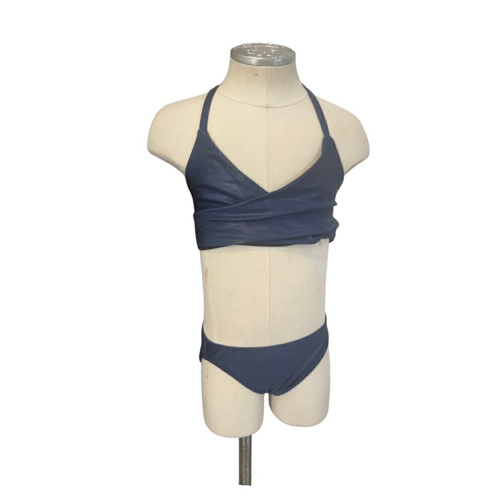 Les Tout Petits Girls Bikini Blue Shiny Size 8